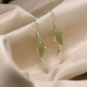 New Chinese Ancient Style Black Carp Anti-jade Ear Hook Women